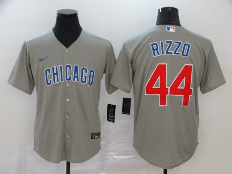 Men's Chicago Cubs Anthony Rizzo #44 Gray Baseball Jersey